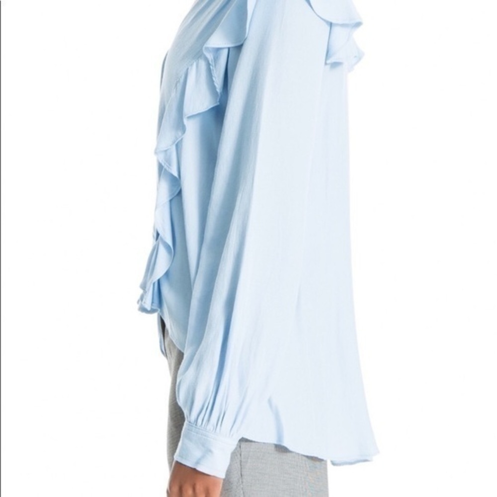 Women’s Max Studio Ruffle-Trip Top - Picture 4 of 5